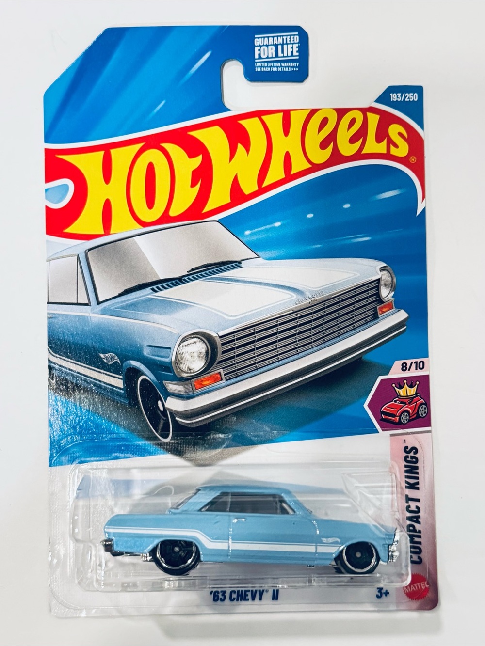 Hot Wheels '63 Chevy II Die-Cast Toy Car - Light Blue